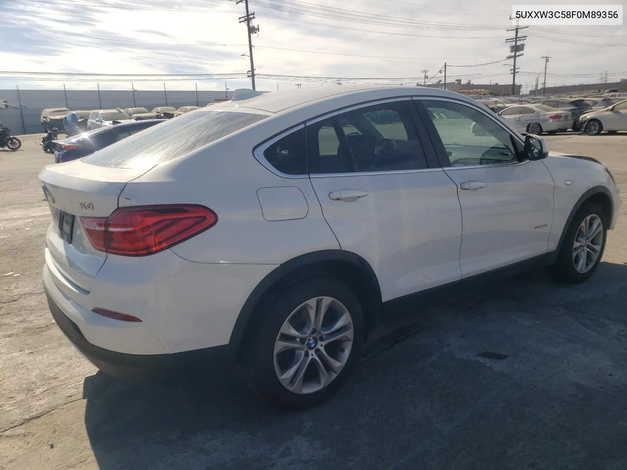 2015 BMW X4 xDrive28I VIN: 5UXXW3C58F0M89356 Lot: 76030694