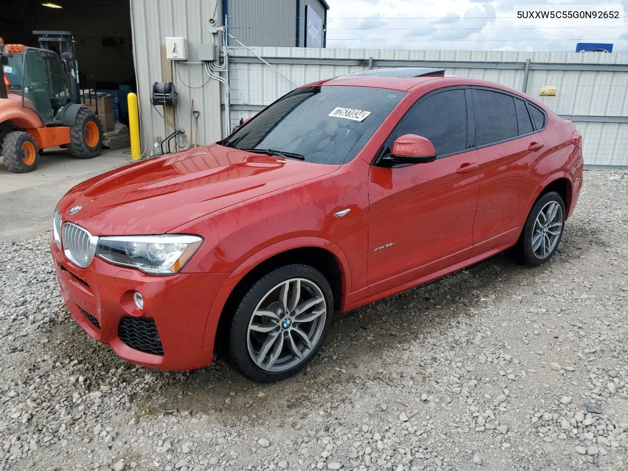 2016 BMW X4 xDrive35I VIN: 5UXXW5C55G0N92652 Lot: 72631034