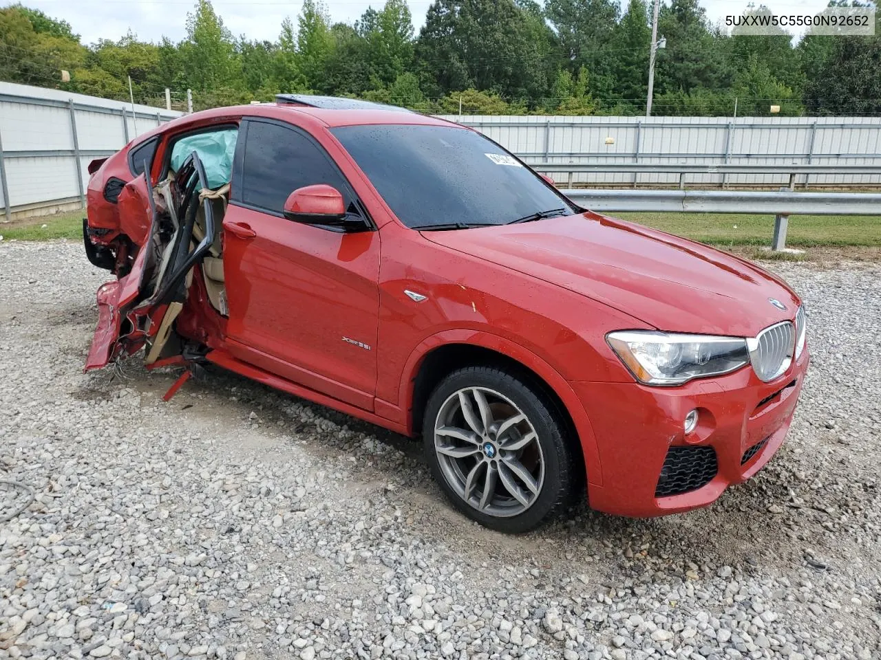 2016 BMW X4 xDrive35I VIN: 5UXXW5C55G0N92652 Lot: 72631034