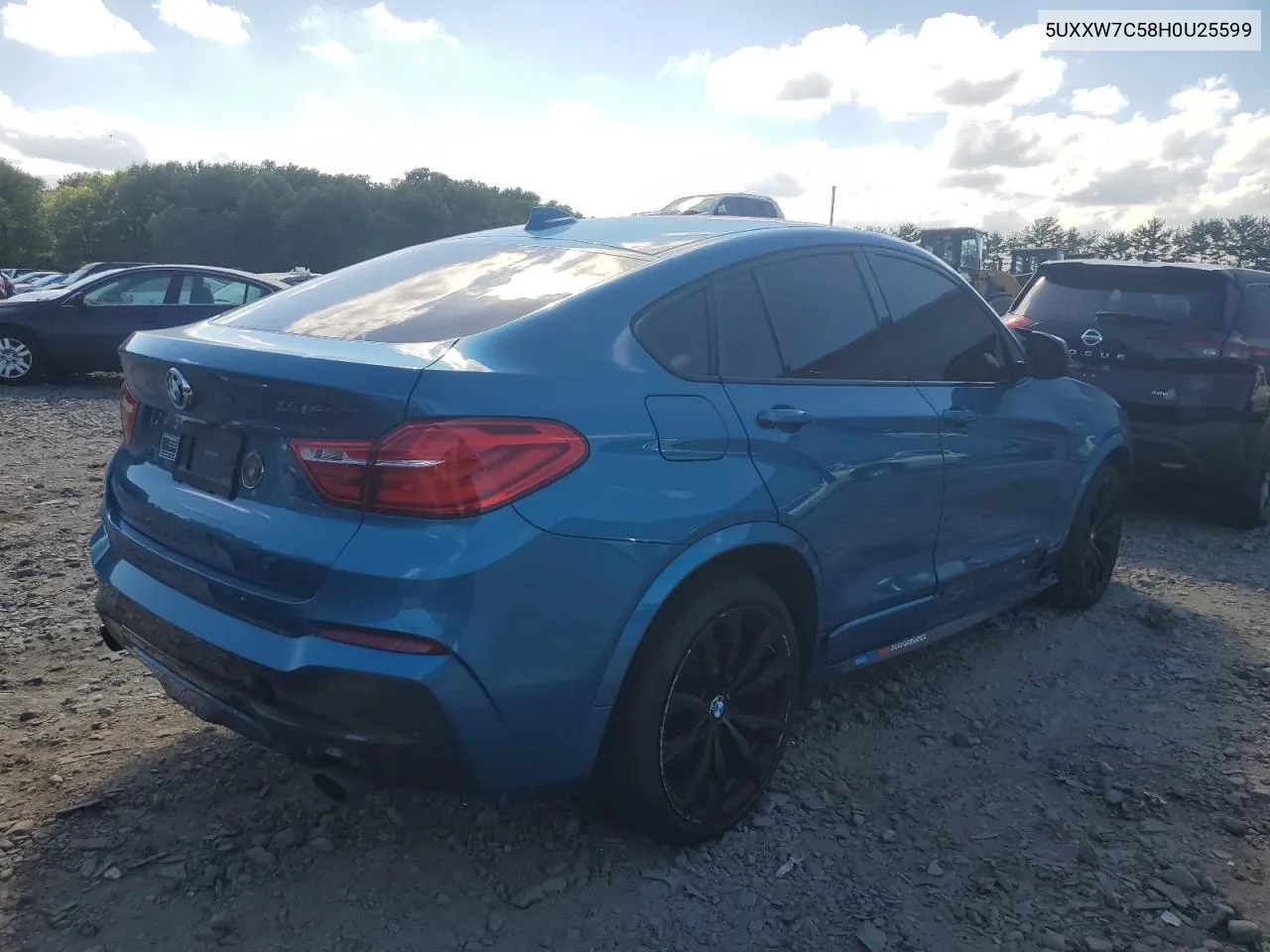 2017 BMW X4 xDrivem40I VIN: 5UXXW7C58H0U25599 Lot: 61489334