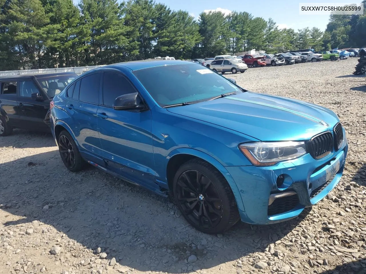 2017 BMW X4 xDrivem40I VIN: 5UXXW7C58H0U25599 Lot: 61489334