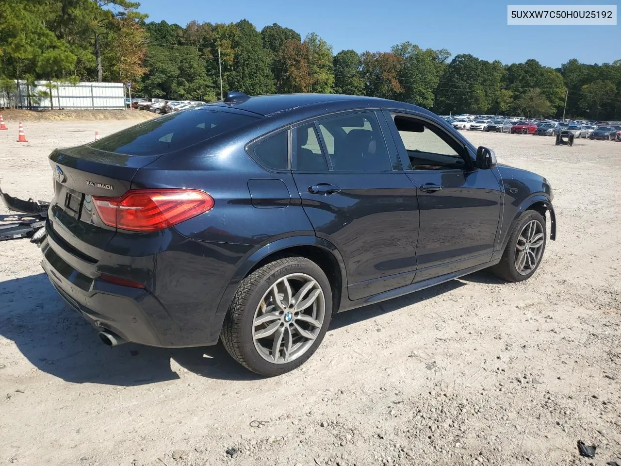 2017 BMW X4 xDrivem40I VIN: 5UXXW7C50H0U25192 Lot: 75571164