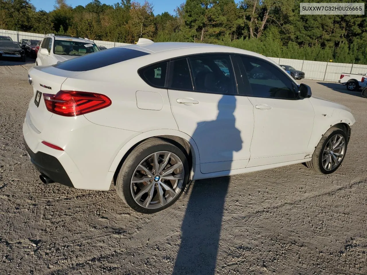 5UXXW7C32H0U26665 2017 BMW X4 xDrivem40I