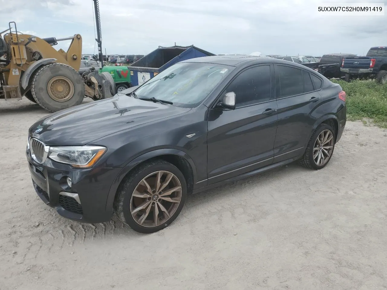 2017 BMW X4 xDrivem40I VIN: 5UXXW7C52H0M91419 Lot: 79246144