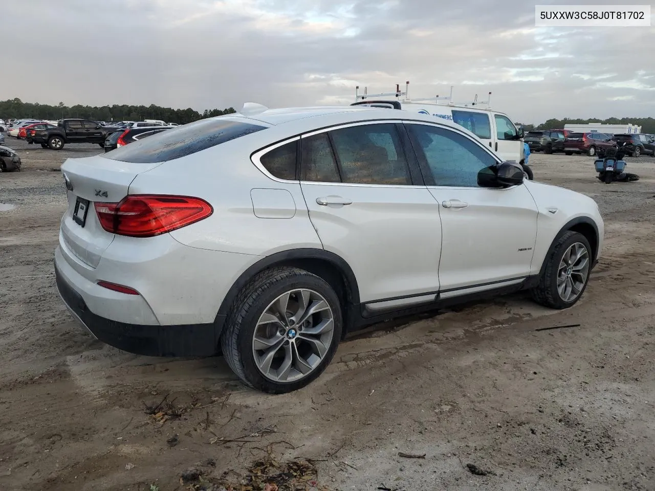 2018 BMW X4 xDrive28I VIN: 5UXXW3C58J0T81702 Lot: 78341194