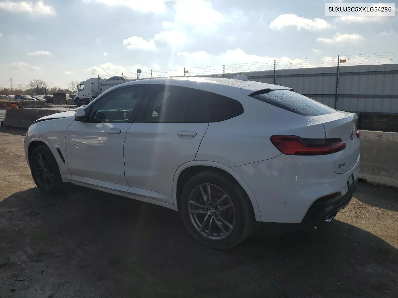 2019 BMW X4 xDrive30I VIN: 5UXUJ3C5XKLG54286 Lot: 77333284