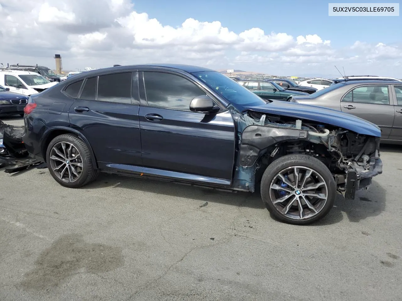 2020 BMW X4 xDrivem40I VIN: 5UX2V5C03LLE69705 Lot: 71677404