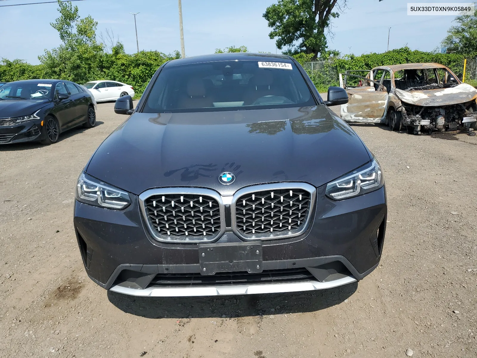 2022 BMW X4 xDrive30I VIN: 5UX33DT0XN9K05849 Lot: 63836154