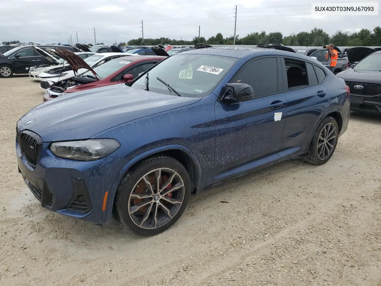 2022 BMW X4 M40I VIN: 5UX43DT03N9J67093 Lot: 77008414