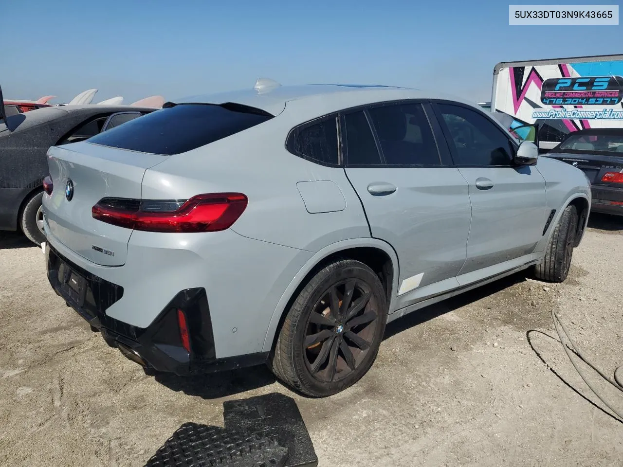 2022 BMW X4 xDrive30I VIN: 5UX33DT03N9K43665 Lot: 74543964