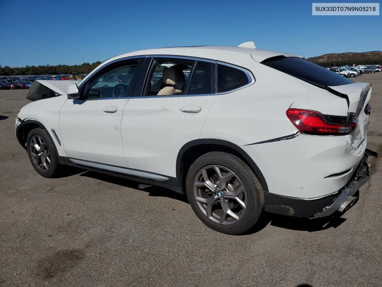 2022 BMW X4 xDrive30I VIN: 5UX33DT07N9N05218 Lot: 74737104