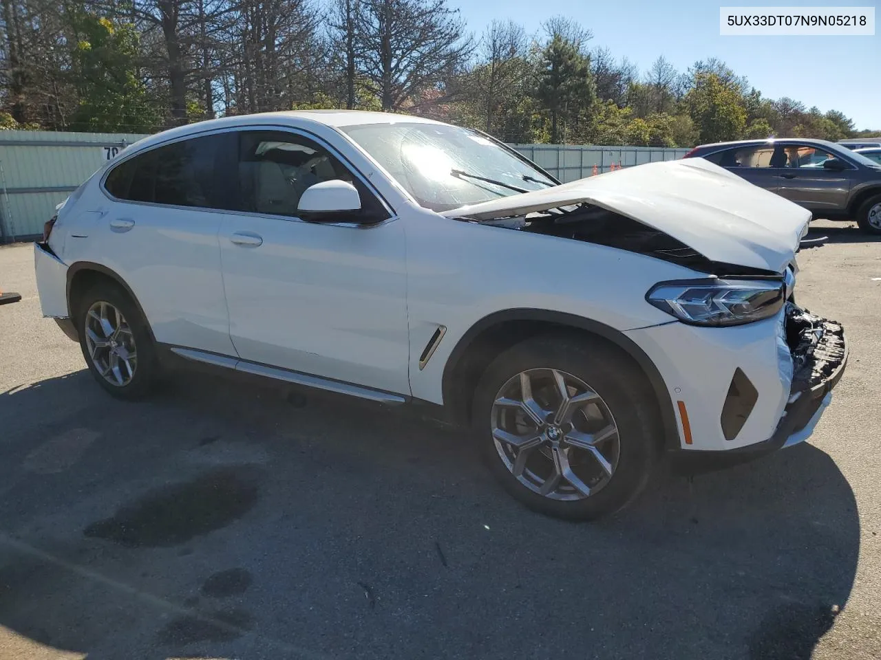 2022 BMW X4 xDrive30I VIN: 5UX33DT07N9N05218 Lot: 74737104