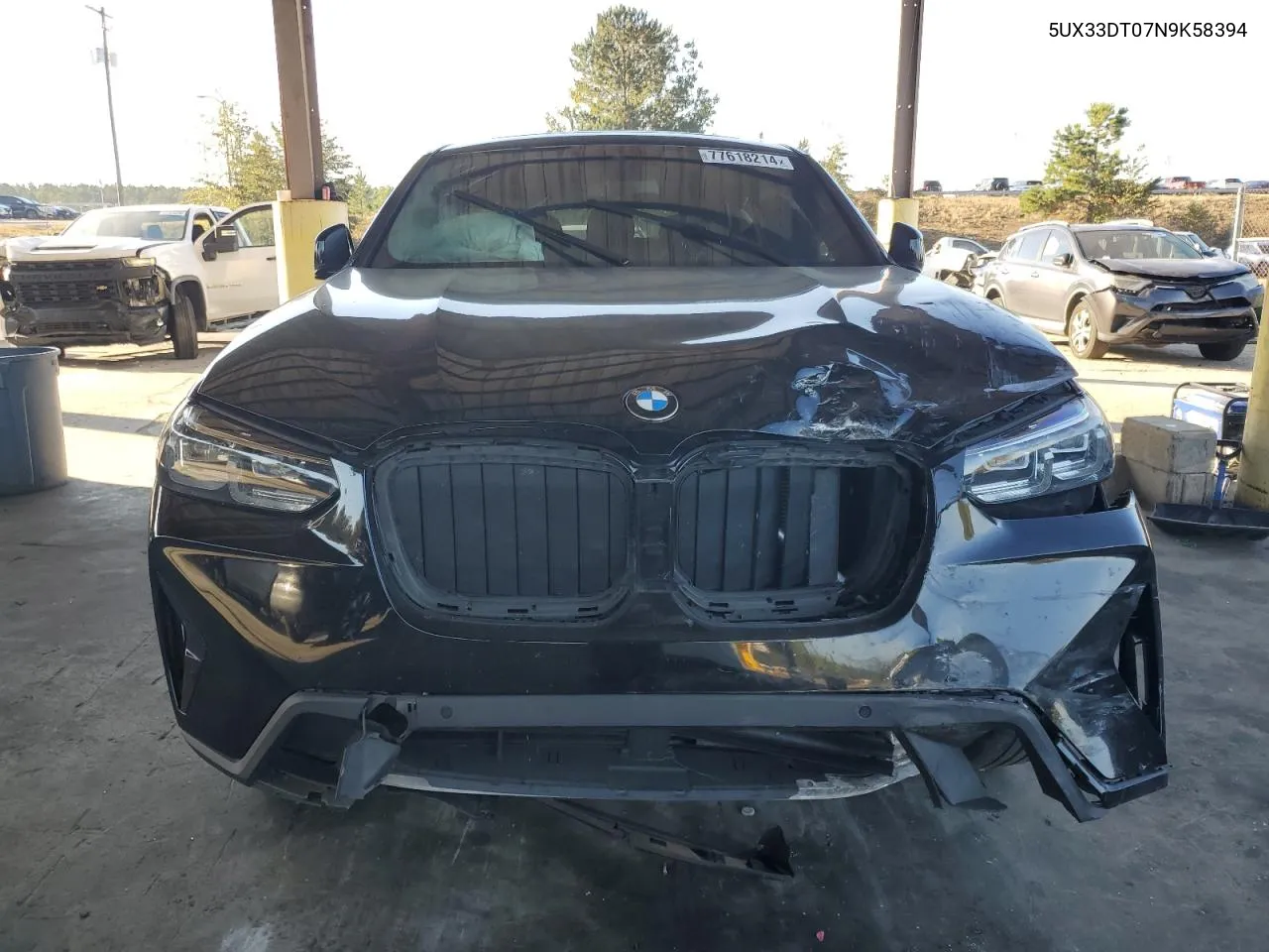 2022 BMW X4 xDrive30I VIN: 5UX33DT07N9K58394 Lot: 77618214