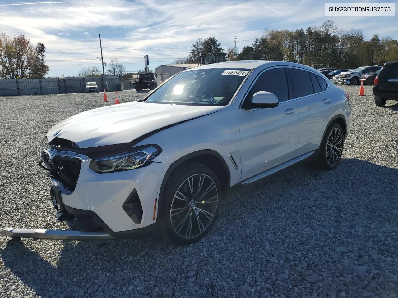 2022 BMW X4 xDrive30I VIN: 5UX33DT00N9J37075 Lot: 79578314