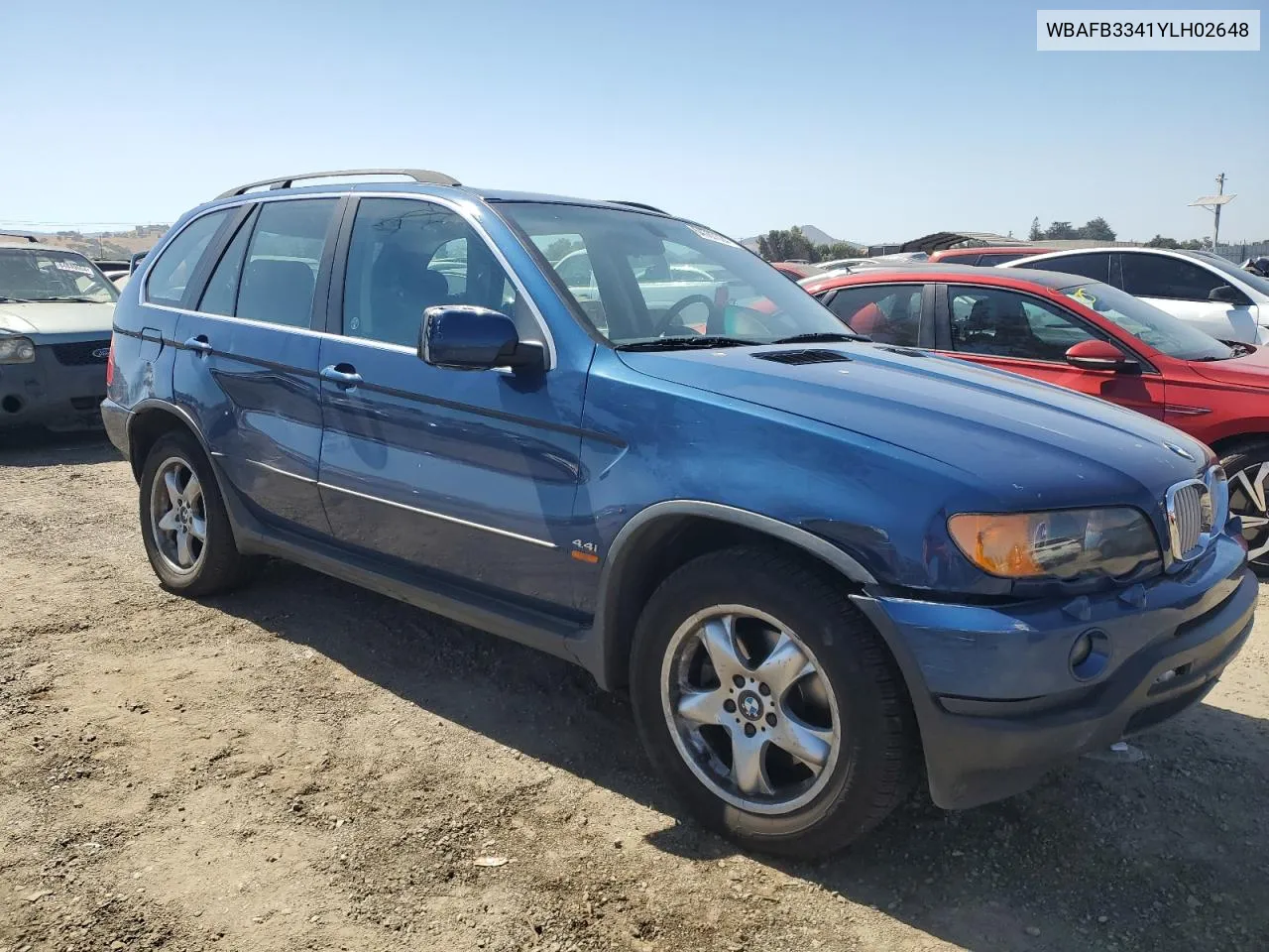 2000 BMW X5 4.4I VIN: WBAFB3341YLH02648 Lot: 64767024