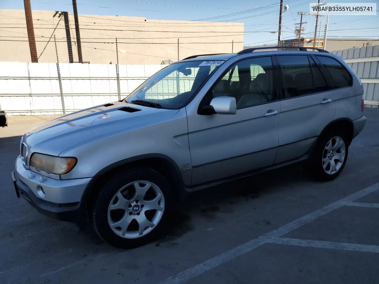 2000 BMW X5 4.4I VIN: WBAFB3355YLH05741 Lot: 79973414