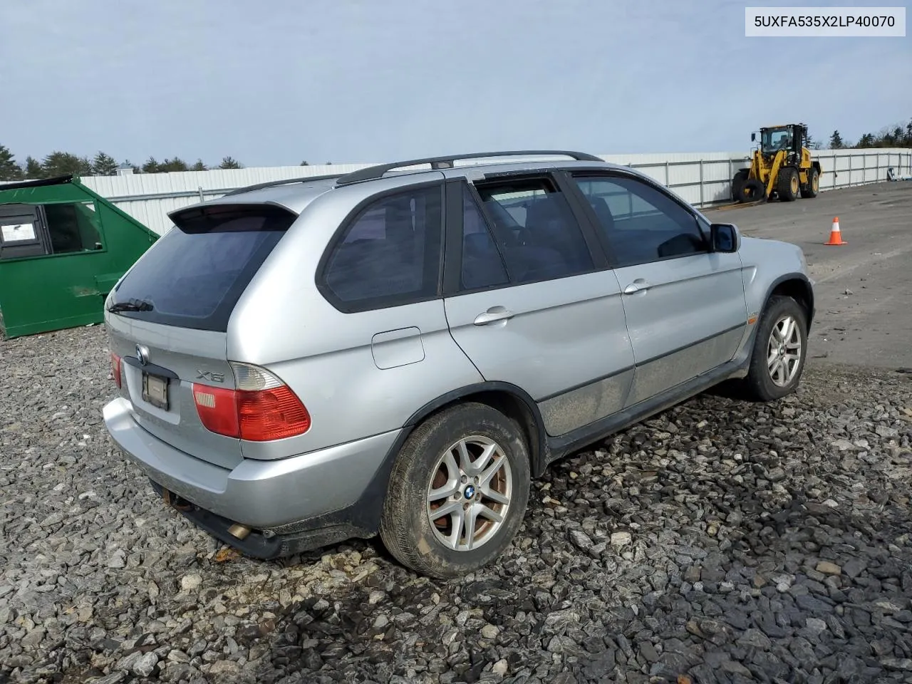 2002 BMW X5 3.0I VIN: 5UXFA535X2LP40070 Lot: 67320264