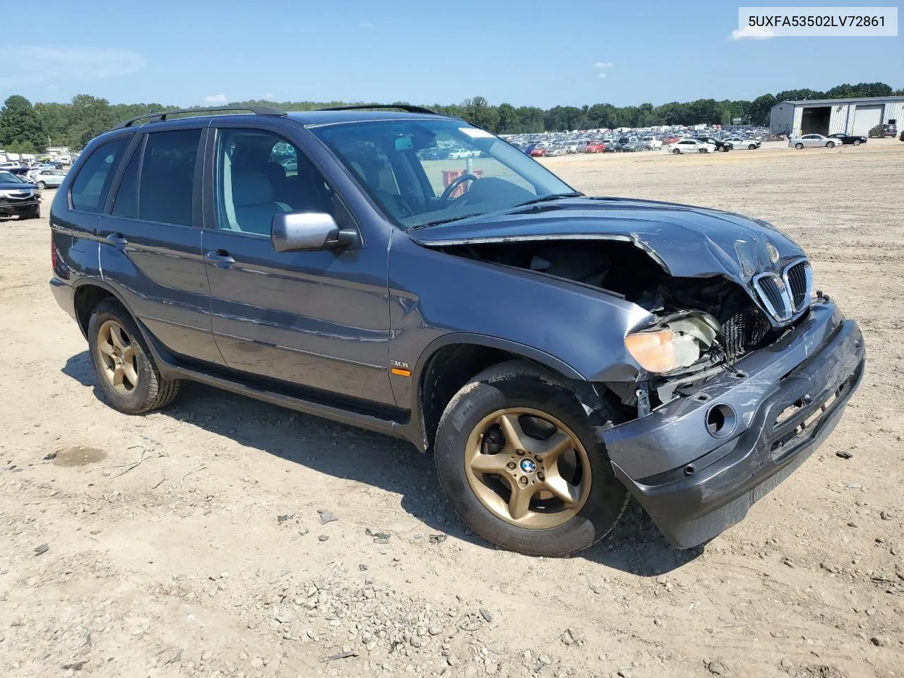 2002 BMW X5 3.0I VIN: 5UXFA53502LV72861 Lot: 72165804