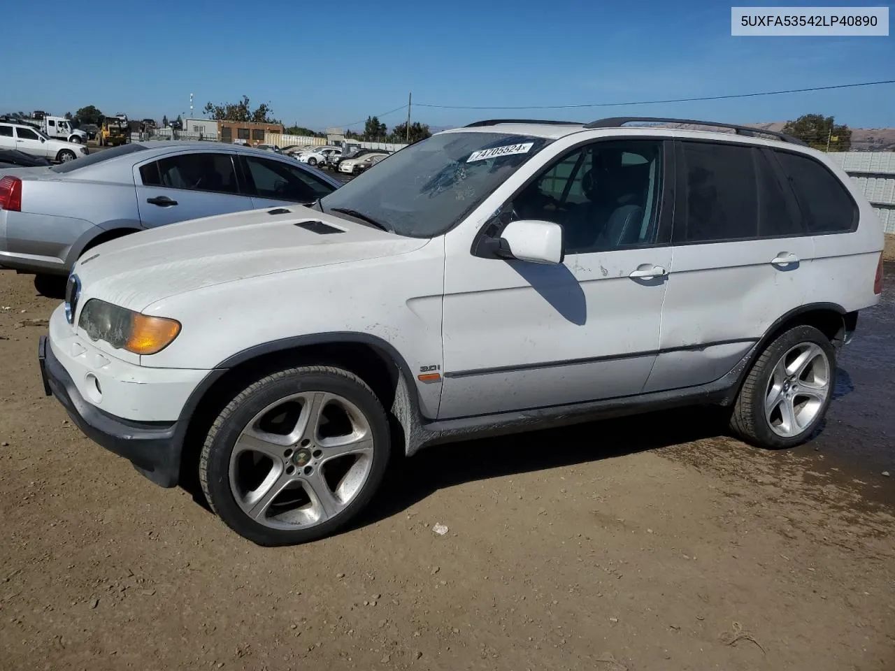 2002 BMW X5 3.0I VIN: 5UXFA53542LP40890 Lot: 74705524