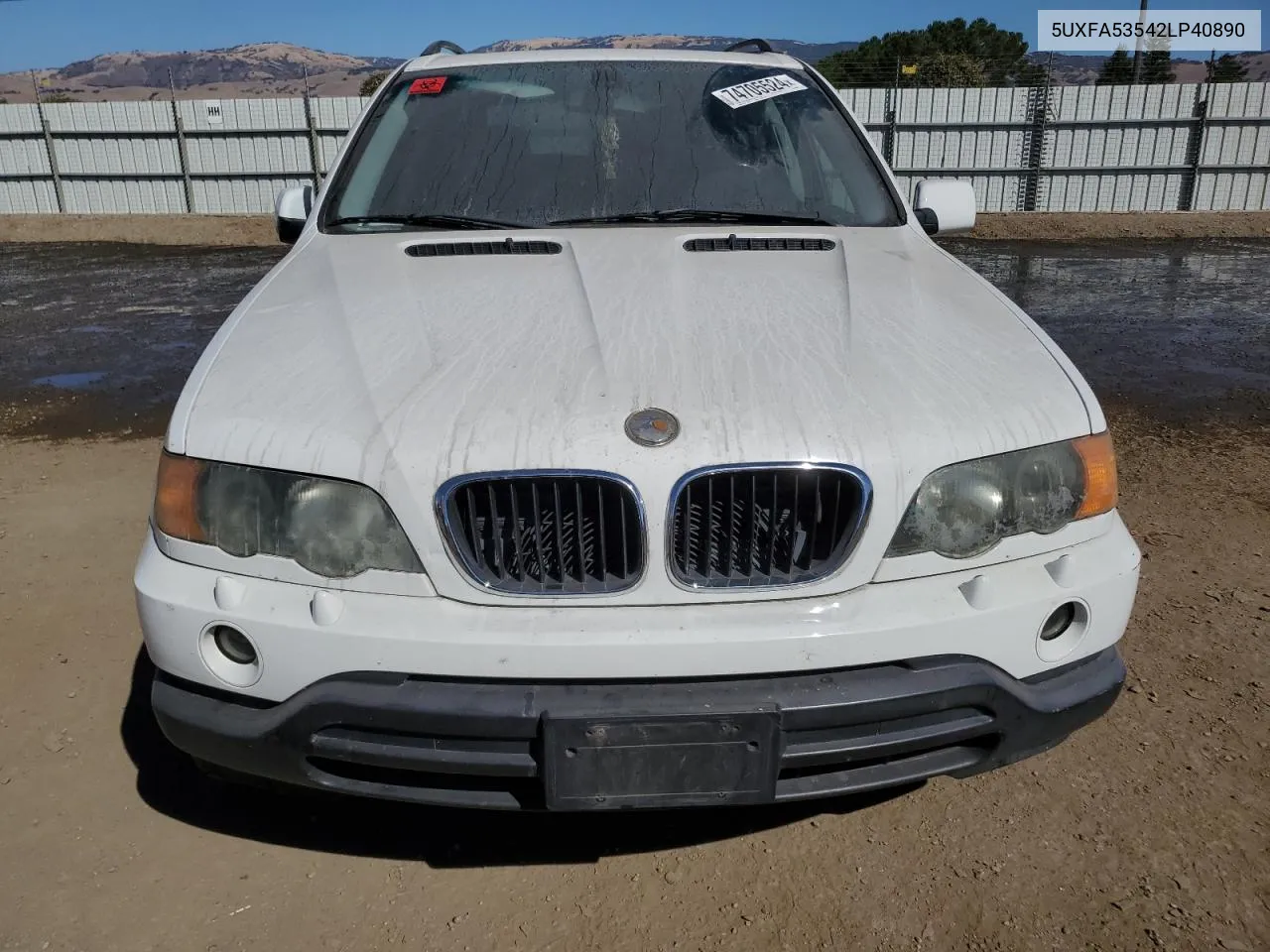 2002 BMW X5 3.0I VIN: 5UXFA53542LP40890 Lot: 74705524