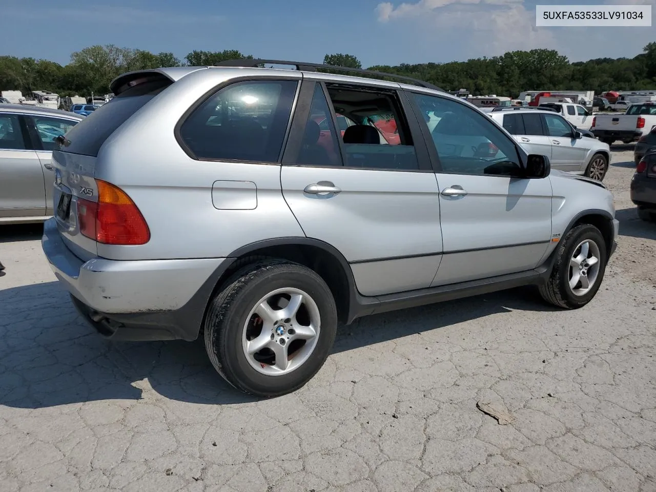 2003 BMW X5 3.0I VIN: 5UXFA53533LV91034 Lot: 69153124