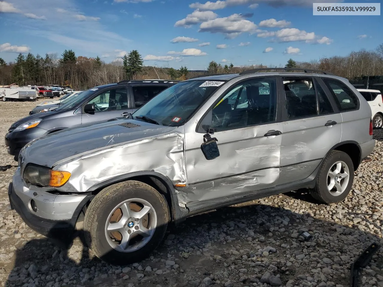 2003 BMW X5 3.0I VIN: 5UXFA53593LV99929 Lot: 78591094