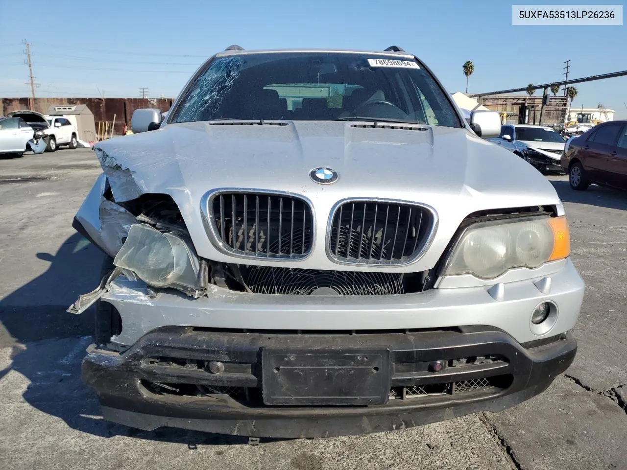 2003 BMW X5 3.0I VIN: 5UXFA53513LP26236 Lot: 78698694