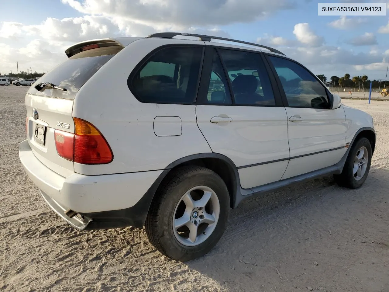 2003 BMW X5 3.0I VIN: 5UXFA53563LV94123 Lot: 80743444