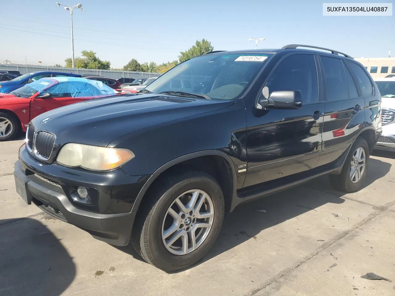 2004 BMW X5 3.0I VIN: 5UXFA13504LU40887 Lot: 74316754