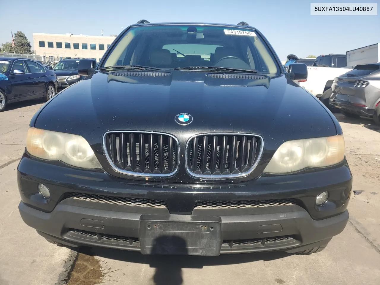 2004 BMW X5 3.0I VIN: 5UXFA13504LU40887 Lot: 74316754