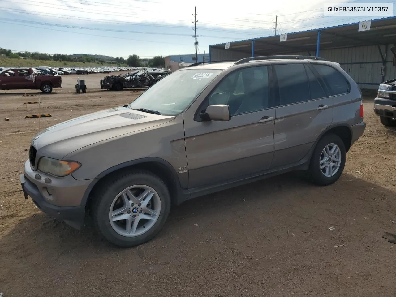 2005 BMW X5 4.4I VIN: 5UXFB53575LV10357 Lot: 70826214