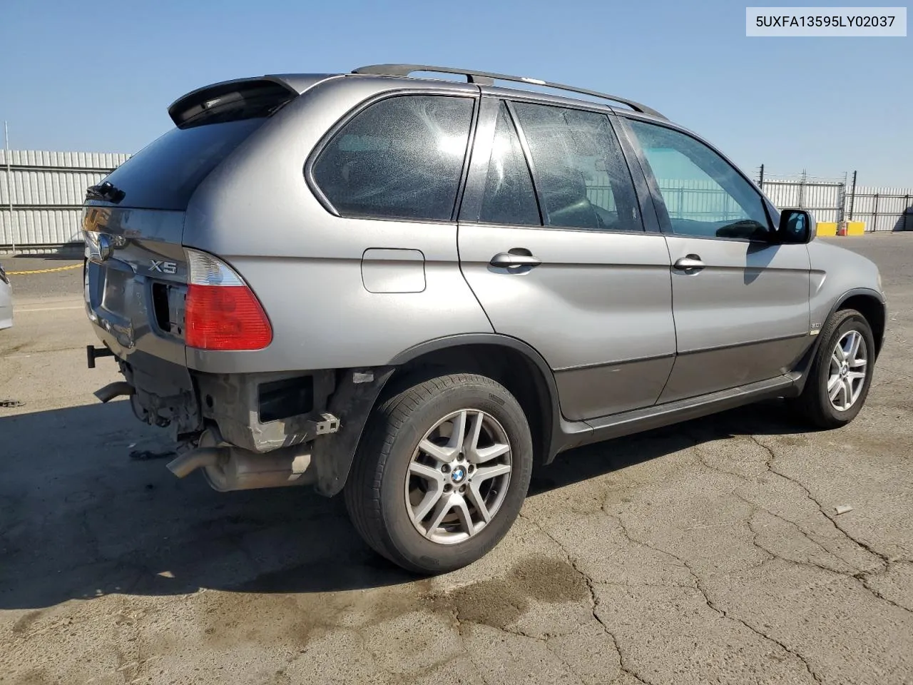 2005 BMW X5 3.0I VIN: 5UXFA13595LY02037 Lot: 75937804