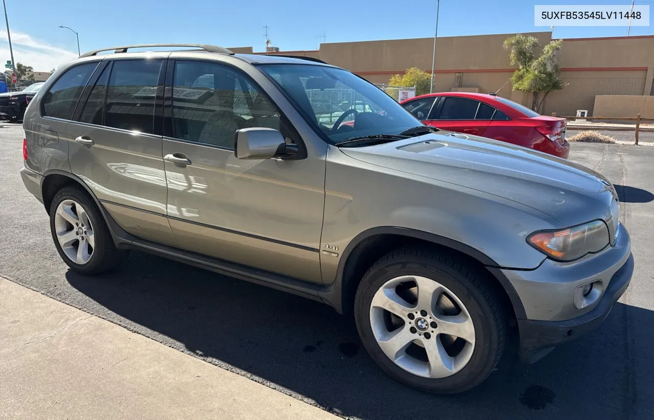 2005 BMW X5 4.4I VIN: 5UXFB53545LV11448 Lot: 80534474