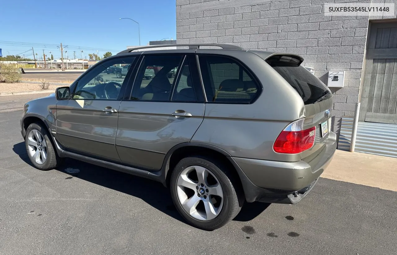 2005 BMW X5 4.4I VIN: 5UXFB53545LV11448 Lot: 80534474