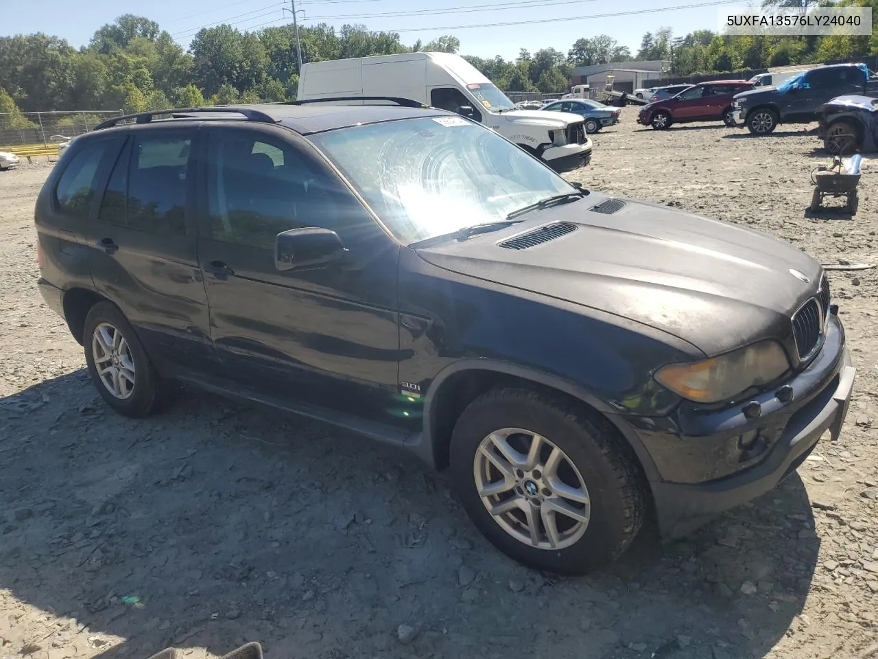 2006 BMW X5 3.0I VIN: 5UXFA13576LY24040 Lot: 69904734