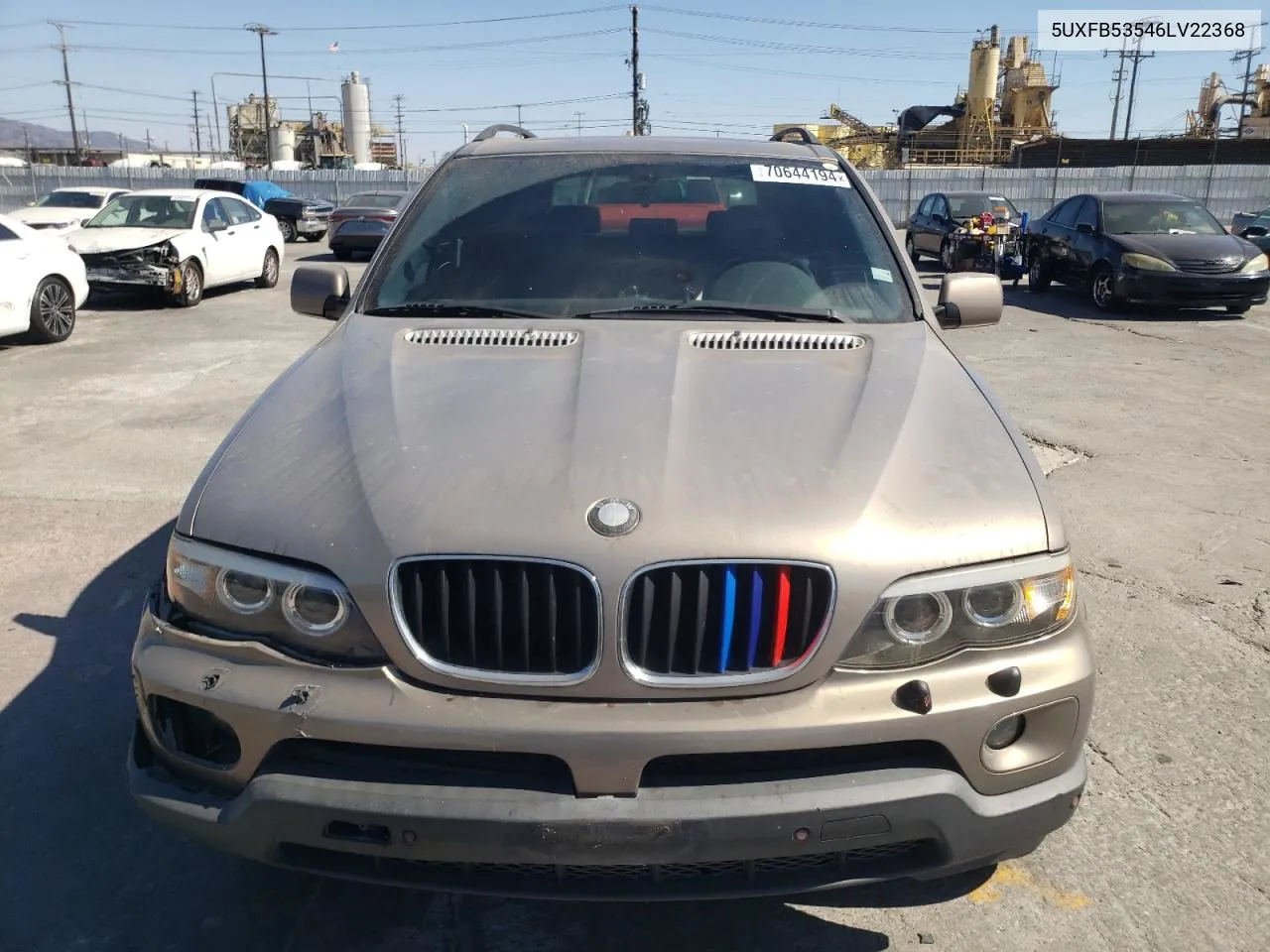 2006 BMW X5 4.4I VIN: 5UXFB53546LV22368 Lot: 70644194