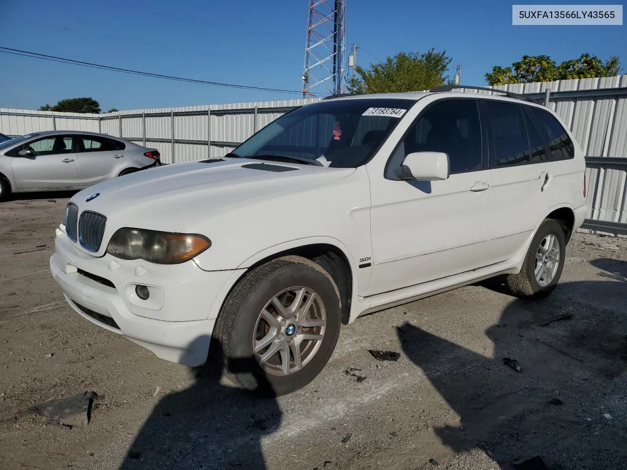 2006 BMW X5 3.0I VIN: 5UXFA13566LY43565 Lot: 73193764