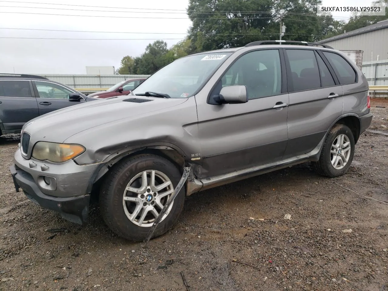 2006 BMW X5 3.0I VIN: 5UXFA13586LY29523 Lot: 73690904