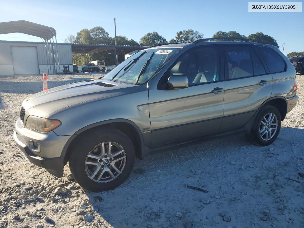 2006 BMW X5 3.0I VIN: 5UXFA135X6LY39051 Lot: 76053444