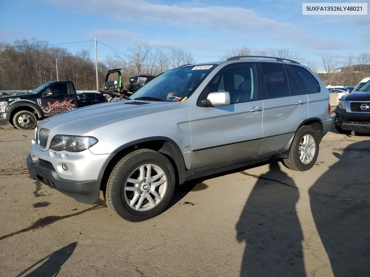 2006 BMW X5 3.0I VIN: 5UXFA13526LY48021 Lot: 76948194