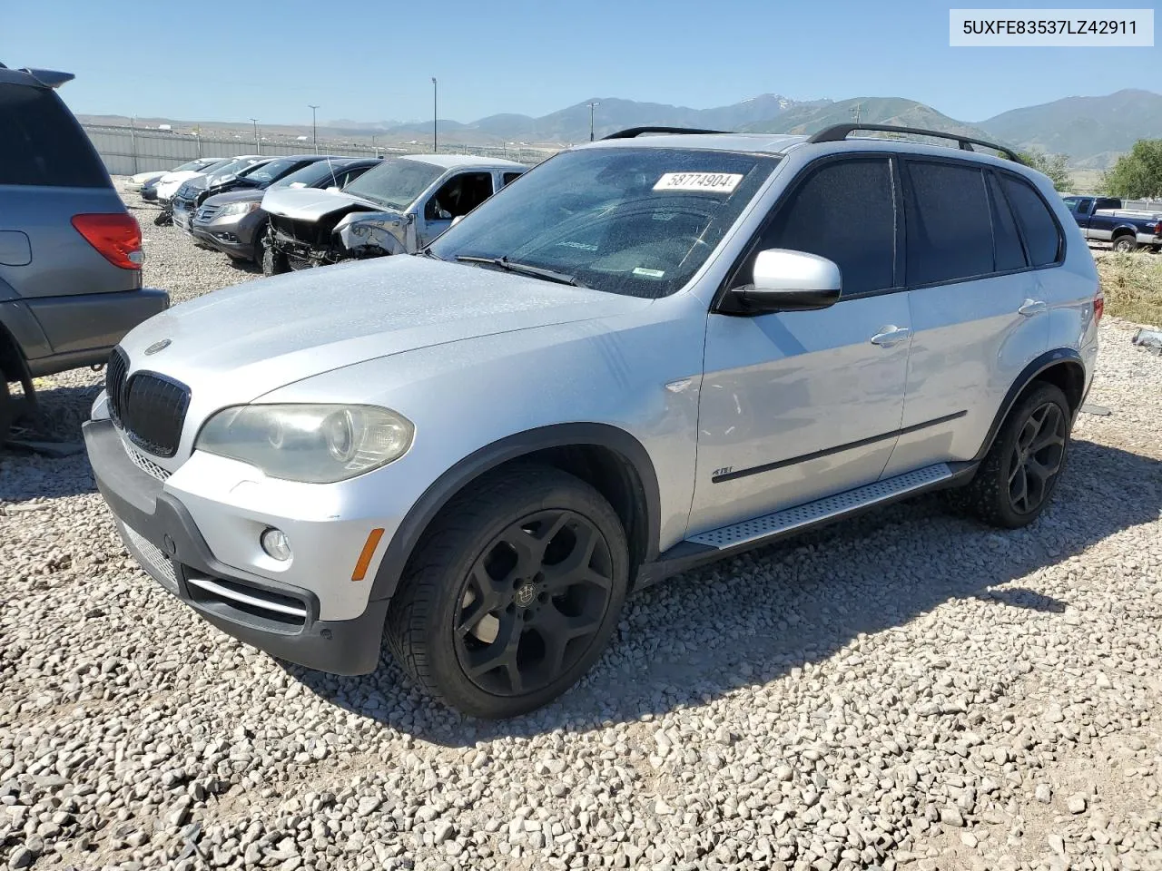 2007 BMW X5 4.8I VIN: 5UXFE83537LZ42911 Lot: 58774904