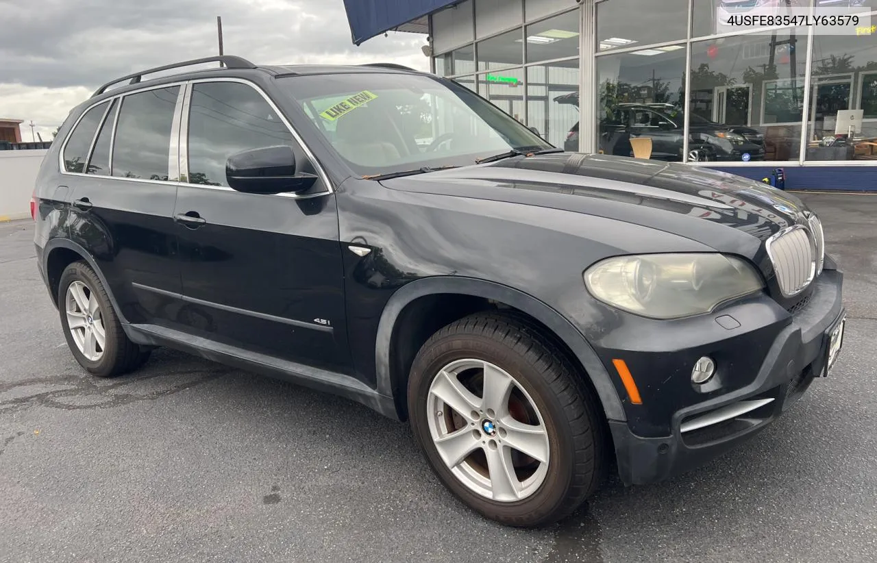 2007 BMW X5 4.8I VIN: 4USFE83547LY63579 Lot: 73385874