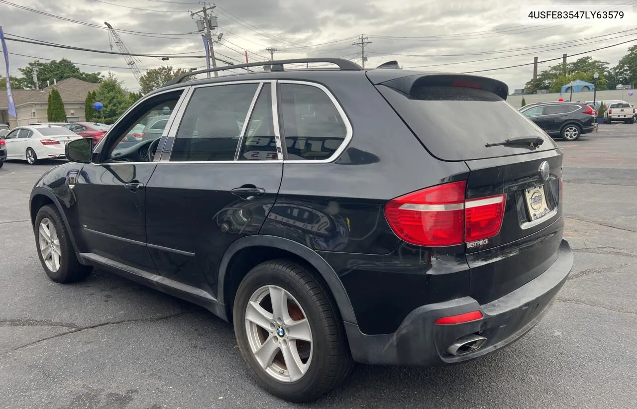 2007 BMW X5 4.8I VIN: 4USFE83547LY63579 Lot: 73385874