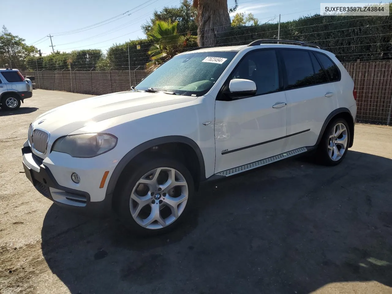 2007 BMW X5 4.8I VIN: 5UXFE83587LZ43844 Lot: 77623494