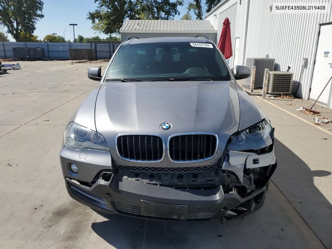 2008 BMW X5 3.0I VIN: 5UXFE43508L019408 Lot: 66442764