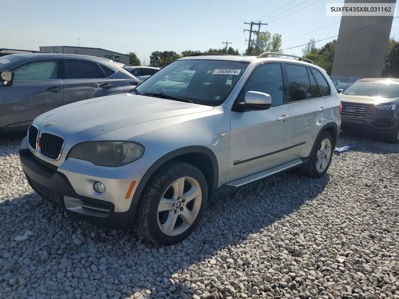 2008 BMW X5 3.0I VIN: 5UXFE435X8L031162 Lot: 73526974