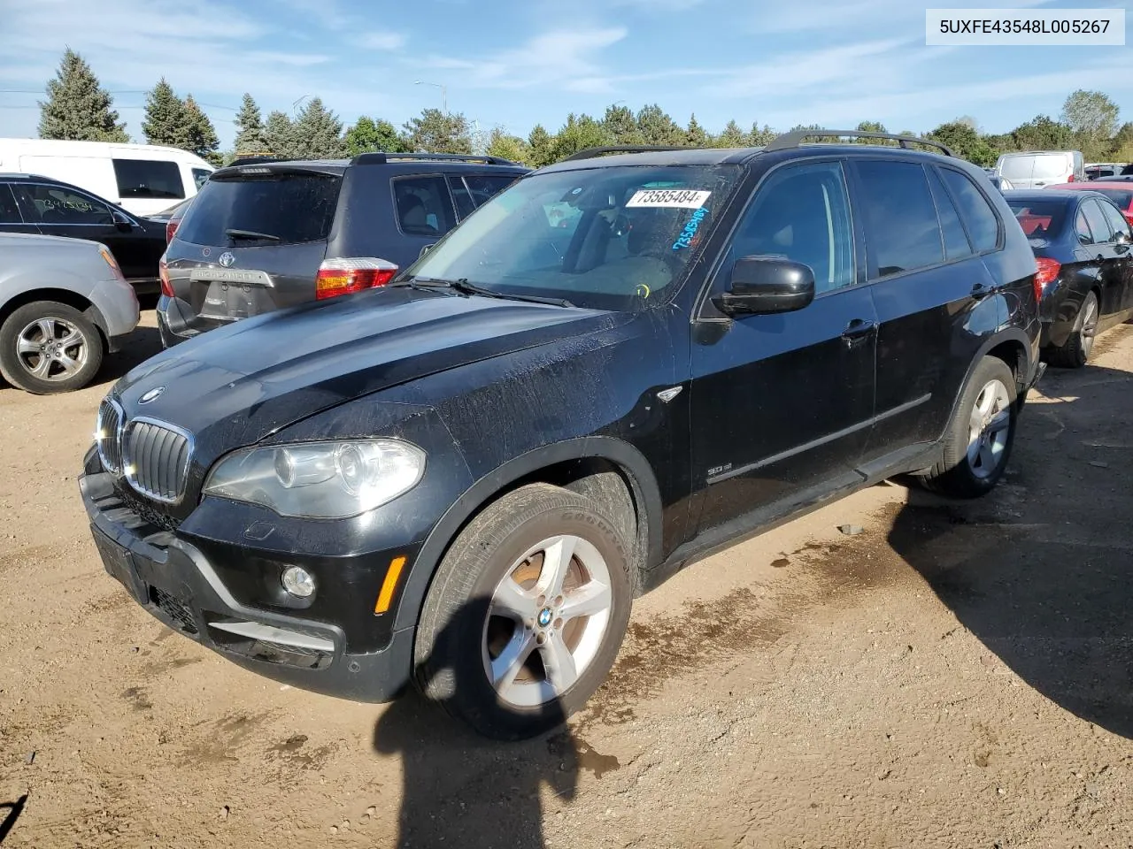 2008 BMW X5 3.0I VIN: 5UXFE43548L005267 Lot: 73585484