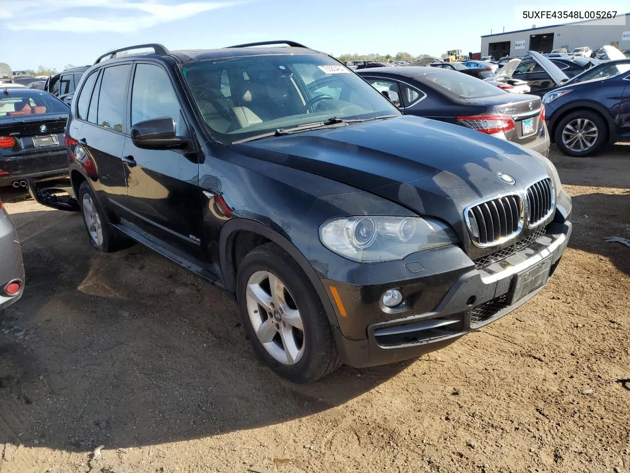 2008 BMW X5 3.0I VIN: 5UXFE43548L005267 Lot: 73585484