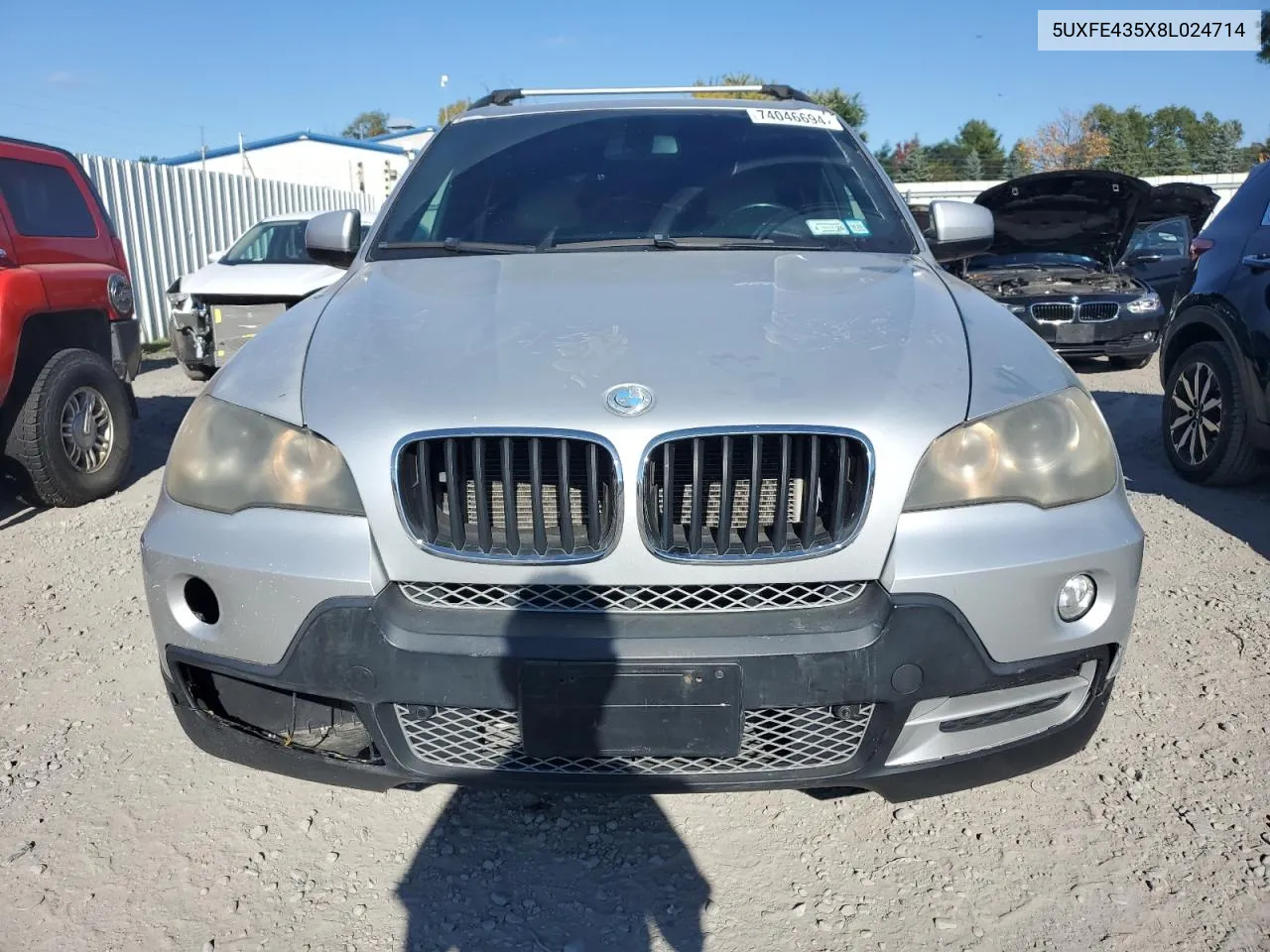 2008 BMW X5 3.0I VIN: 5UXFE435X8L024714 Lot: 74046694