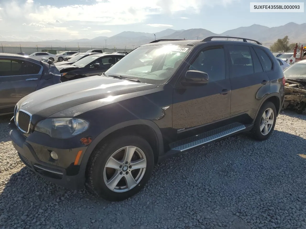 2008 BMW X5 3.0I VIN: 5UXFE43558L000093 Lot: 74641754